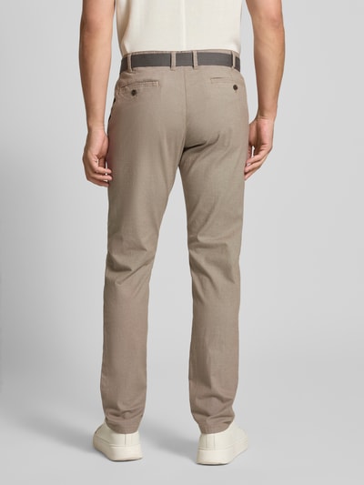 MCNEAL Slim fit chino met riem Beige - 5