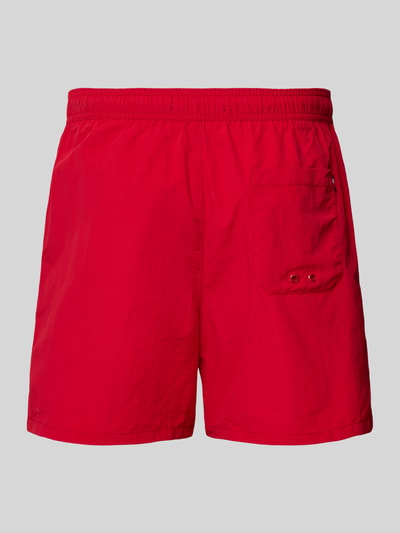 Tommy Hilfiger Regular Fit Badeshorts mit Logo-Stitching Rot 3