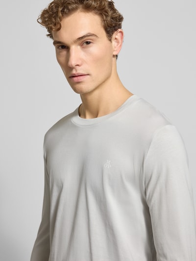 Marc O'Polo Shaped fit shirt met lange mouwen van puur katoen Lichtgrijs - 3