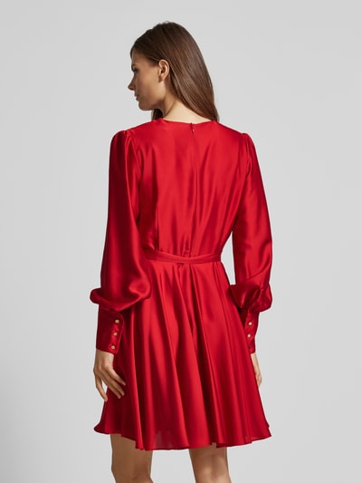 Swing Cocktailkleid mit Taillenband Rot 5