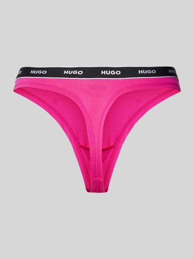 HUGO String mit elastischem Label-Bund im 3er-Pack Pink 3