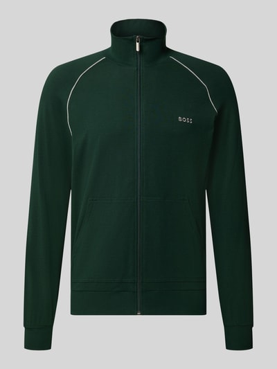 BOSS Regular Fit Sweatjacke aus Baumwoll-Mix Modell 'Mix&Match' Dunkelgruen 1