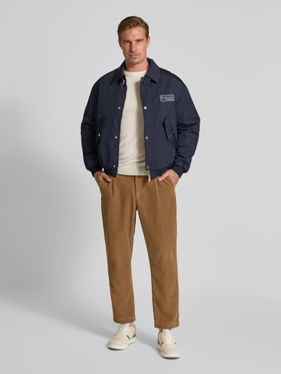 Lacoste Regular Fit Bomberjacke mit Umlegekragen Dunkelblau 1