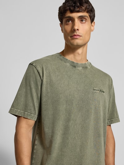 DAILY PAPER T-Shirt mit Label-Stitching Dunkelgruen 3