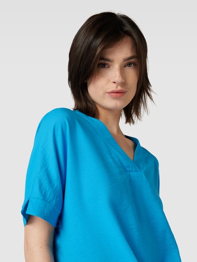 Christian Berg Woman Blusenshirt aus Viskose-Mix mit V-Ausschnitt Blau 3