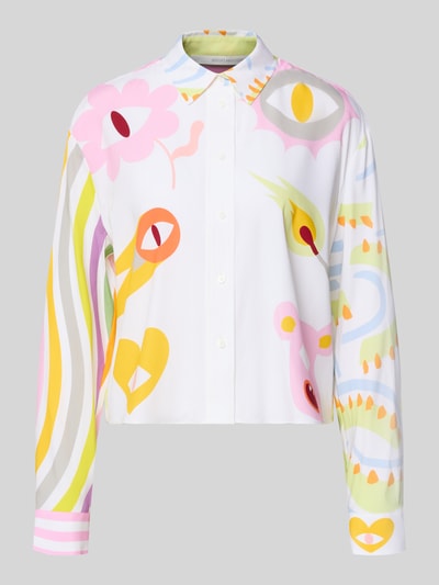 Herzensangelegenheit Overhemdblouse van zijdemix Ecru - 2