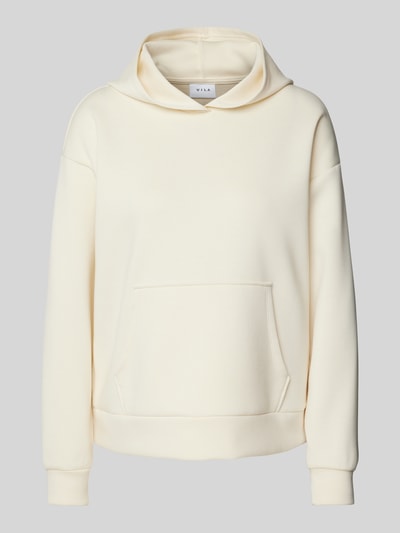 Vila Hoodie met kangoeroezak, model 'SIFFY' Offwhite - 2