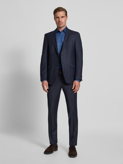 Jake*s Regular fit zakelijk overhemd met kentkraag Jeansblauw - 1