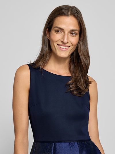 Swing Cocktailjurk met ronde hals Marineblauw - 3