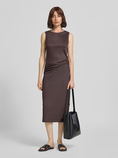 OPUS Regular Fit Top aus reiner Viskose Modell 'Inise' Dunkelbraun 1