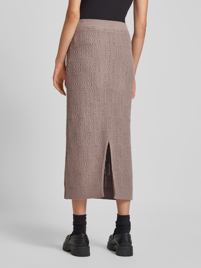 Christian Berg Woman Tricot rok met elastische band Taupe gemêleerd - 5