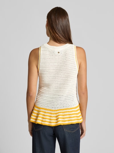 Marc Cain Stricktop mit Rundhalsausschnitt Offwhite 5