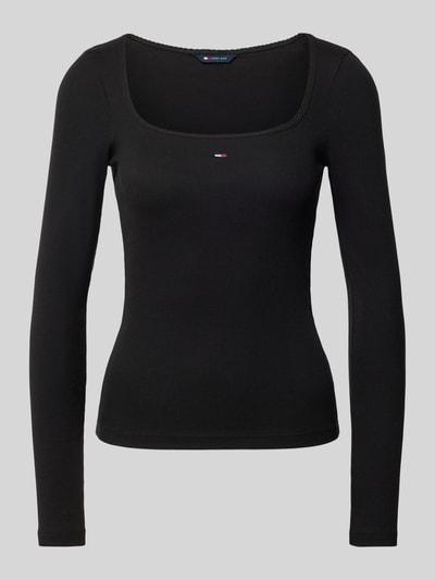 Tommy Jeans Slim fit shirt met lange mouwen van katoenmix Zwart - 2