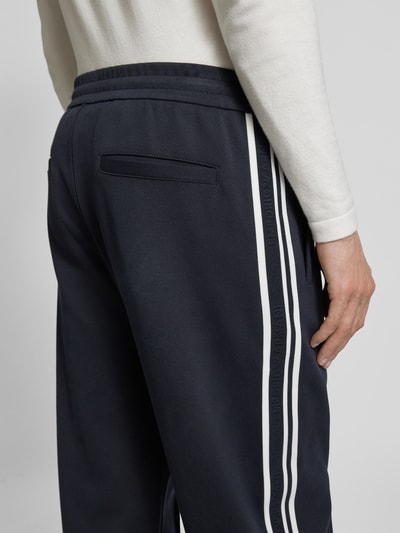 Emporio Armani Straight Leg Sweatpants mit fixierten Bügelfalten Marine 3