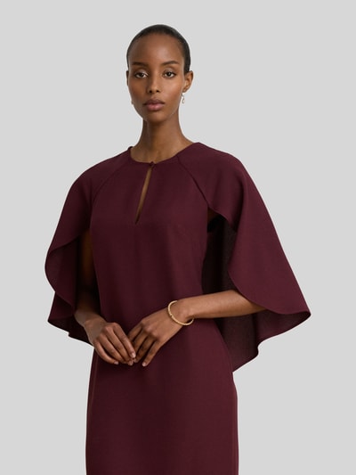 Lauren Ralph Lauren Etui Cocktailkleid mit Cape-Ärmeln Bordeaux 1