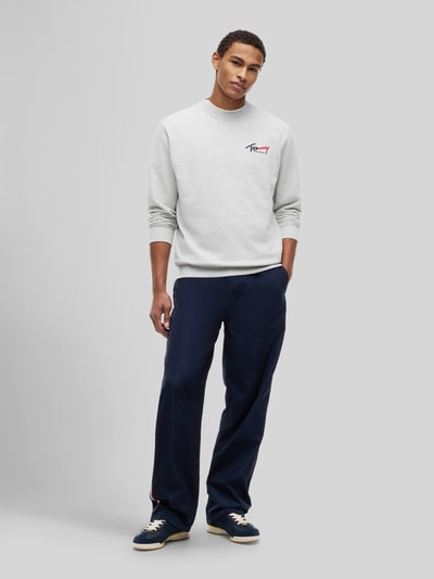 Tommy Jeans Bluza dresowa z czystej bawełny, krój regular fit Jasnoszary melanż 1
