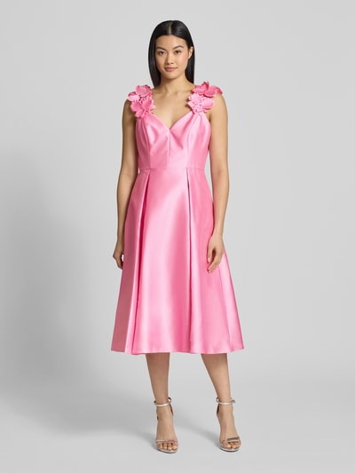 Adrianna Papell Cocktailjurk met stolpplooien Felroze - 4