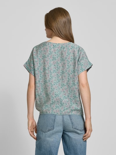 Christian Berg Woman Relaxed Fit Bluse mit Knotendetail Helltuerkis 5