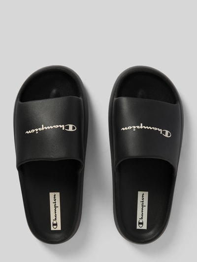 CHAMPION Slippers met logoprint Metallic zwart gemêleerd - 3