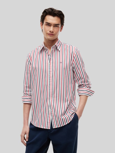 Tommy Hilfiger Regular Fit Freizeithemd aus reiner Baumwolle Rot 4