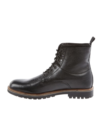 Base London Lederboots mit Teddyfutter Black 4