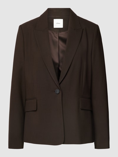 s.Oliver BLACK LABEL Blazer met reverskraag, model 'August' Hazelnoot - 2