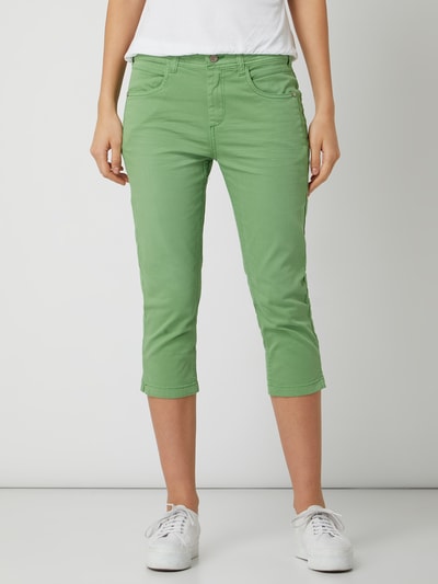 Tom Tailor High Waist Slim Fit Caprijeans mit Stretch-Anteil Modell 'Kate' Gruen 4