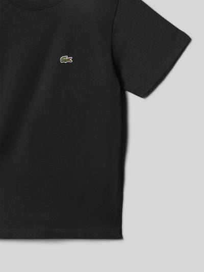 Produktfoto, Regular Fit T-Shirt aus reiner Baumwolle Modell 'CORE TEE' von Lacoste, Optik: unifarben, Label-Patch, Rundhals, Kurzarm, Materialverarbeitung: Jersey