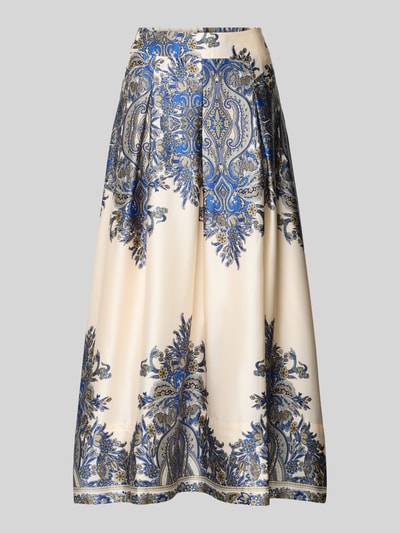 Neo Noir Midiirock mit elastischem Bund Modell 'LENNI' Blau 2