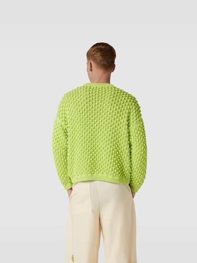 Bonsai Pullover in Strick-Optik Neon Gruen 5