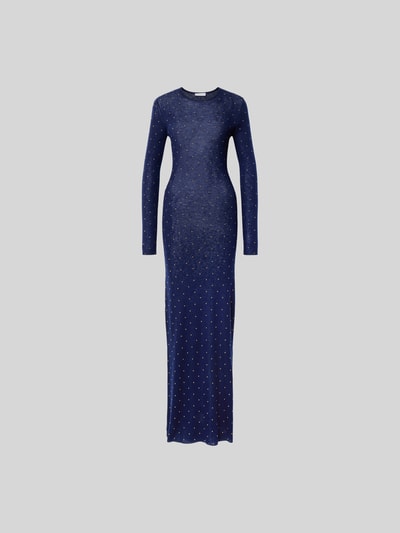 Rabanne Maxikleid in semitransparentem Design Blau 2