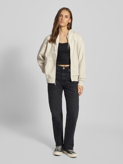 Calvin Klein Jeans Sweatjack met labelprint Ecru - 1