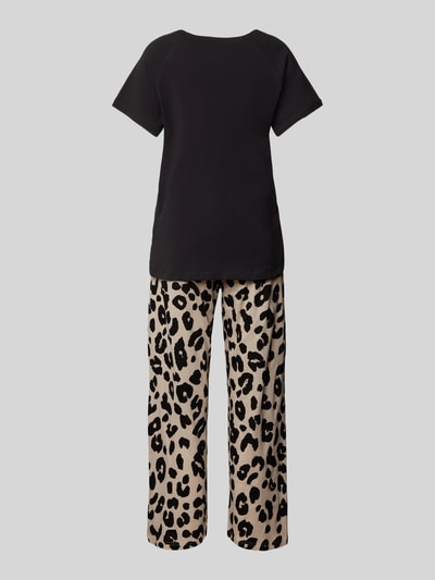 LOUIS & LOUISA Pyjama mit Statement-Stitching Modell 'Schmusekatze' Black 3