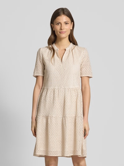 Jake*s Collection Knielange jurk met broderie anglaise Offwhite - 4