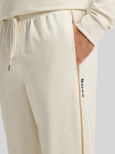 BOSS Regular Fit Jogginghose aus reiner Baumwolle Offwhite 3