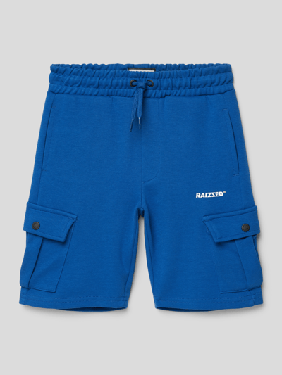 Raizzed Sweatshorts met labelprint, model 'BLANDON' Koningsblauw - 1