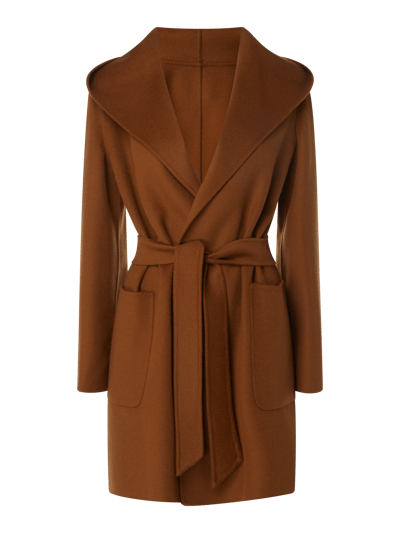 Max Mara Studio Mantel mit Kapuze Cognac 1