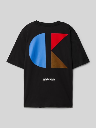Calvin Klein Jeans Relaxed Fit T-Shirt mit Rundhalsausschnitt Modell 'GEO' Black 3