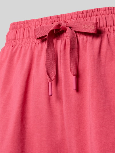 BOSS Pyjama short van katoenmix met tunnelkoord Felroze - 2