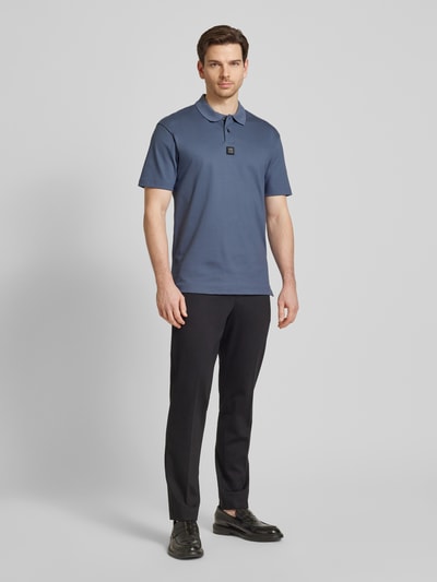 HUGO Regular fit poloshirt met labelbadge, model 'Deabono' Rookblauw - 1