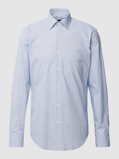 BOSS Regular Fit Business-Hemd mit Allover-Muster Modell 'Joe' Bleu 2