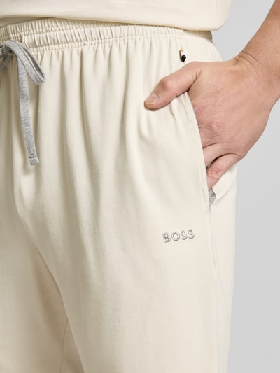 BOSS Sweatshorts mit elastischem Bund Ecru 3