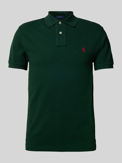 Polo Ralph Lauren Poloshirt mit Label-Stitching Dunkelgruen 2