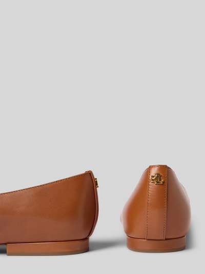 Lauren Ralph Lauren Ballerinas mit strukturierter Sohle Modell 'LONDYN' Cognac 2