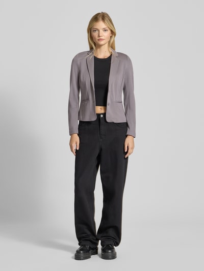 Only Żakiet o kroju regular fit z mieszanki wiskozy ‘POPTRASH LIFE’ Średnioszary melanż 1