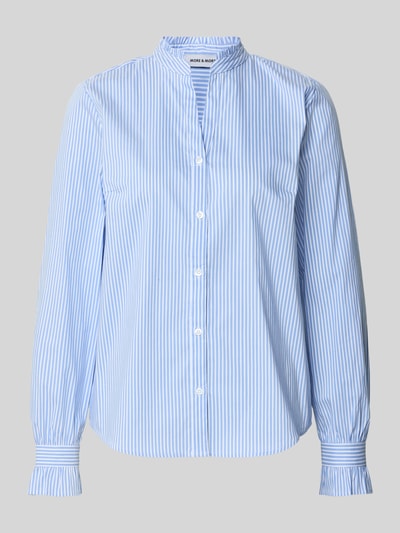 More & More Bluzka koszulowa o kroju regular fit ze stójką Jasnoniebieski 2