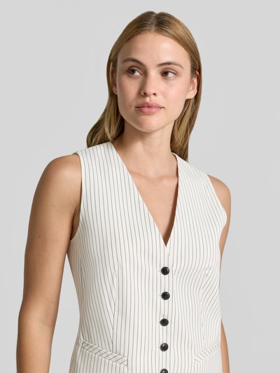 HUGO Regular Fit Weste mit Streifenmuster Modell 'AUMARE' Offwhite 3