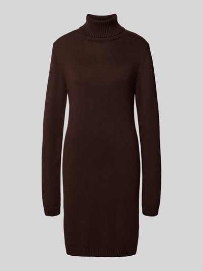 More & More Knielanges Strickkleid mit Rollkragen Schoko 2