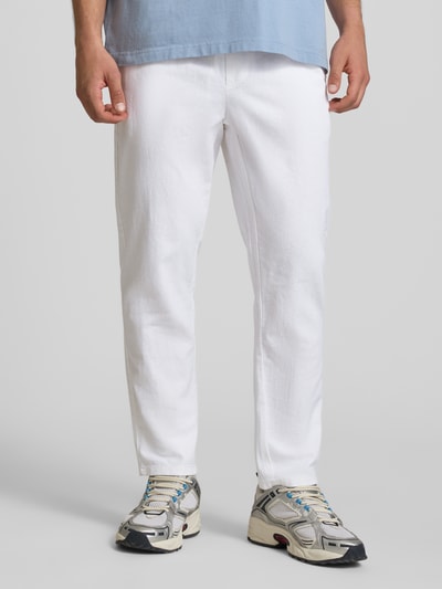 ONLY & SONS Tapered Leinenhose aus Baumwoll-Leinen-Mix Modell 'LINUS' Weiss 4