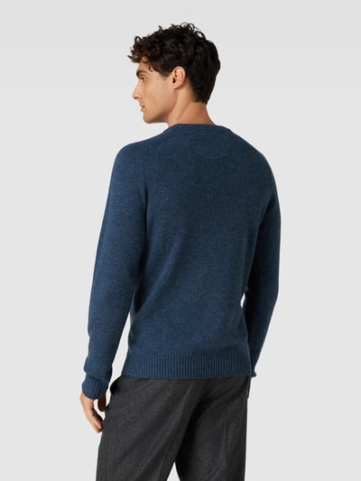 MCNEAL Strickpullover aus Lammwolle Marineblau meliert 5